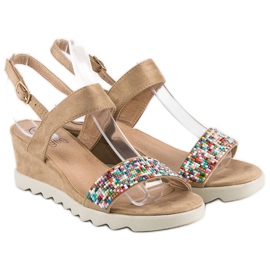 Kylie Sandalias Con Abalorios marrón 6
