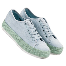 SHELOVET Zapatillas alpargatas azul 3