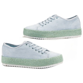 SHELOVET Zapatillas alpargatas azul 2