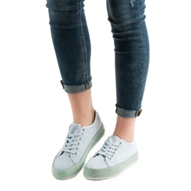 SHELOVET Zapatillas alpargatas azul 7