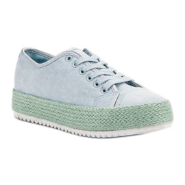 SHELOVET Zapatillas alpargatas azul 4