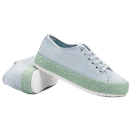 SHELOVET Zapatillas alpargatas azul 6