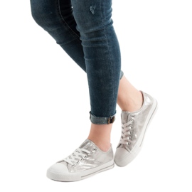 Bestelle Zapatillas Plateadas gris 1