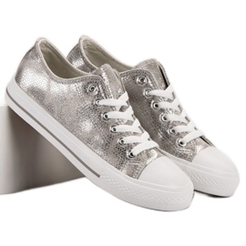 Bestelle Zapatillas Plateadas gris 5