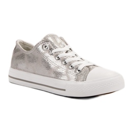 Bestelle Zapatillas Plateadas gris 2