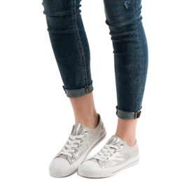 Bestelle Zapatillas Plateadas gris 6