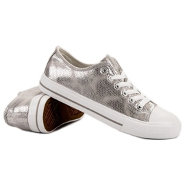 Bestelle Zapatillas Plateadas gris 4