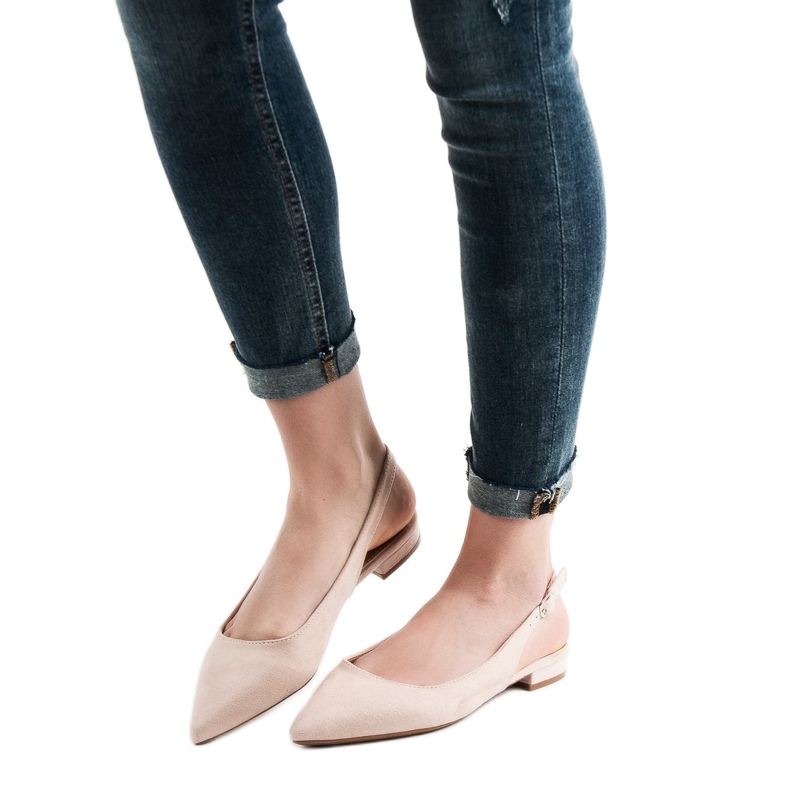 SHELOVET Bailarinas de gamuza de moda marrón 2