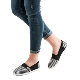 SHELOVET Slipons a rayas negro 3