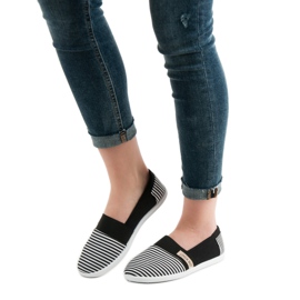 SHELOVET Slipons a rayas negro 4