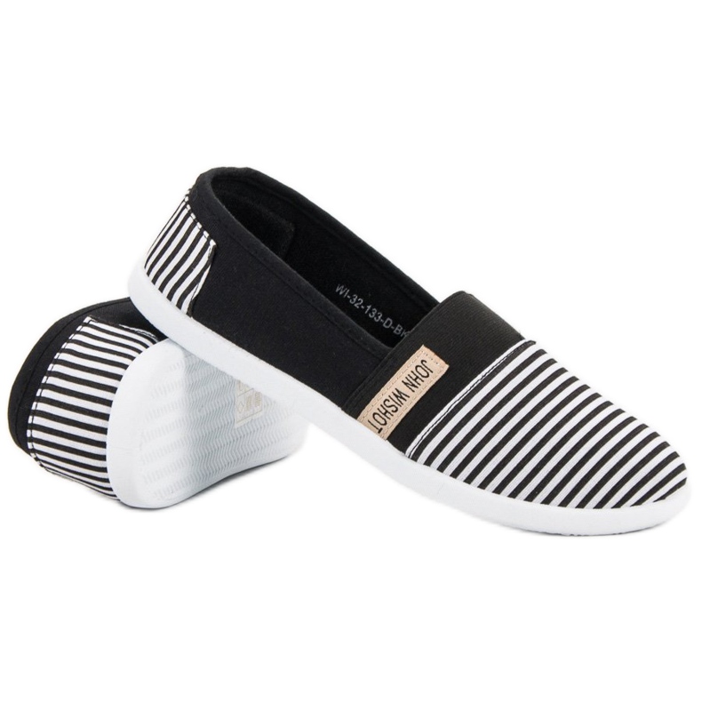 SHELOVET Slipons a rayas negro 1