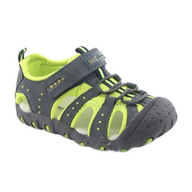 Sandalias con velcro American Club DR11 para niño verde azul marino 1