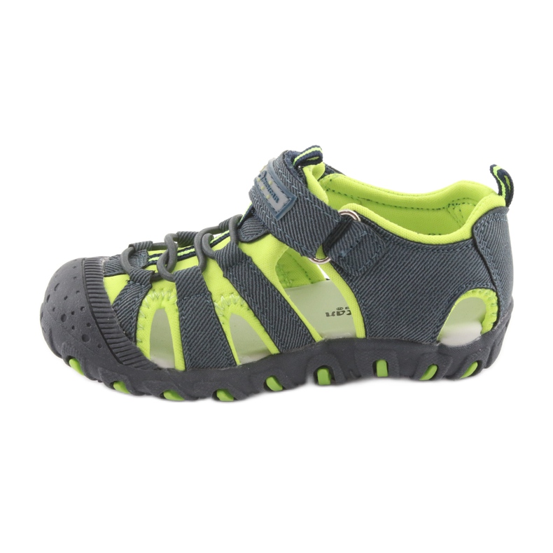 Sandalias con velcro American Club DR11 para niño verde azul marino 2