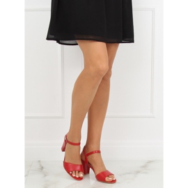 Sandalias de tacón rojas FZ583 Red rojo 3
