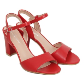 Sandalias de tacón rojas FZ583 Red rojo 2