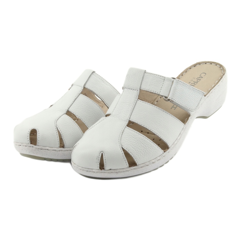 Pantuflas de cuña de mujer Caprice 27353 blanco 3
