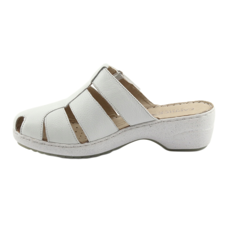 Pantuflas de cuña de mujer Caprice 27353 blanco 2