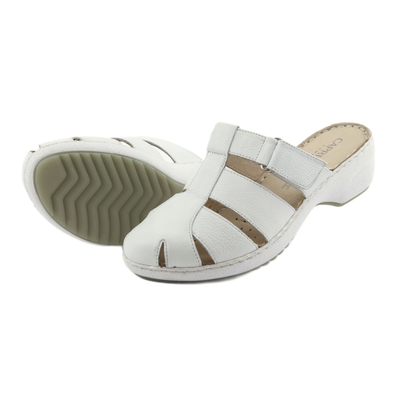 Pantuflas de cuña de mujer Caprice 27353 blanco 4