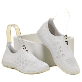 Renda Zapatos sin cordones para mujer blanco 4