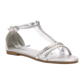 L. Lux. Shoes Sandalias planas gris 2
