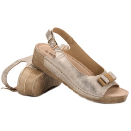 Goodin Sandalias con lazo amarillo 5