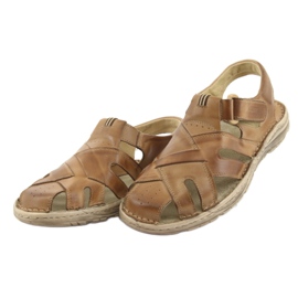 Naszbut 052 sandalias de hombre beige con velcro 3