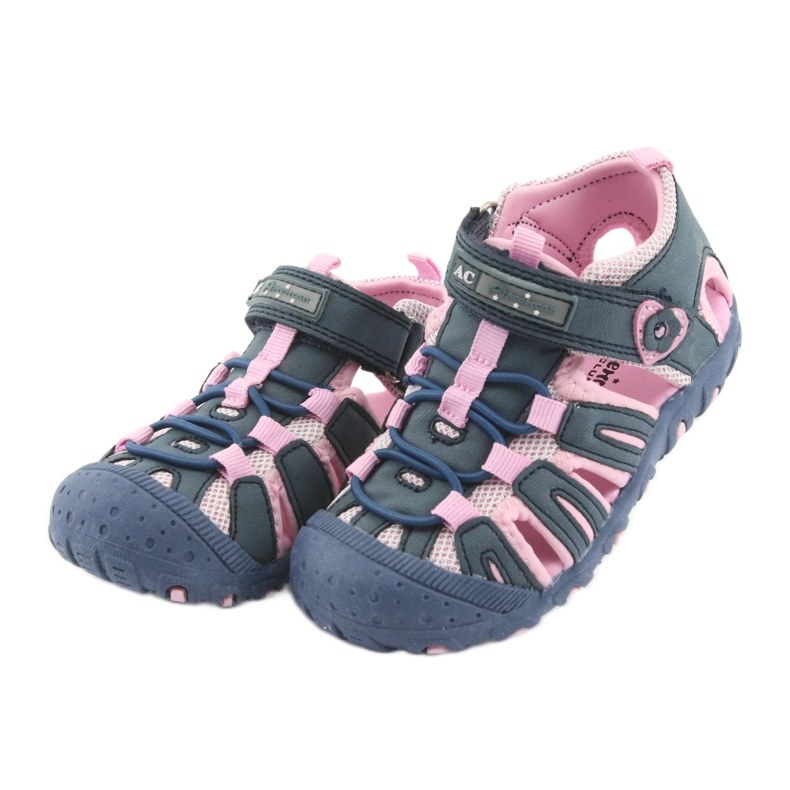 Sandalias deportivas American Club azul rosa 3