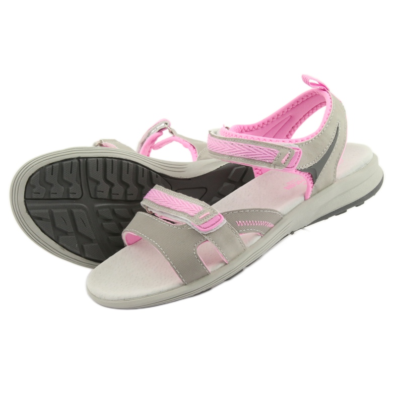 American Club HL12 sandalias de niña gris rosado 5