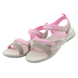 American Club HL12 sandalias de niña gris rosa 3