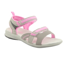 American Club HL12 sandalias de niña gris rosado 1