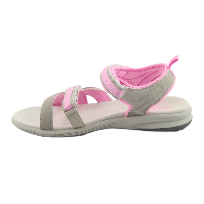 American Club HL12 sandalias de niña gris rosado 2