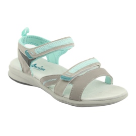 American Club HL12 sandalias de niña gris verde 1