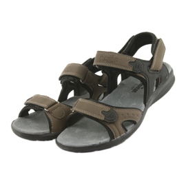 American Club Sandalias deportivas juveniles American HL09 negro / caqui multicolor 3
