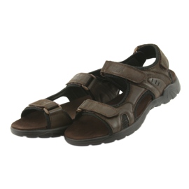 American Club Sandalias deportivas de piel americana CY11 marrón negro 3