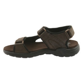 American Club Sandalias deportivas de piel americana CY11 marrón negro 2