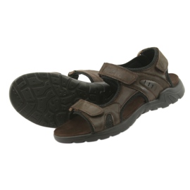 American Club Sandalias deportivas de piel americana CY11 marrón negro 4
