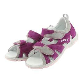 Sandalias Velcro Bartek 16187 rosa/gris 3