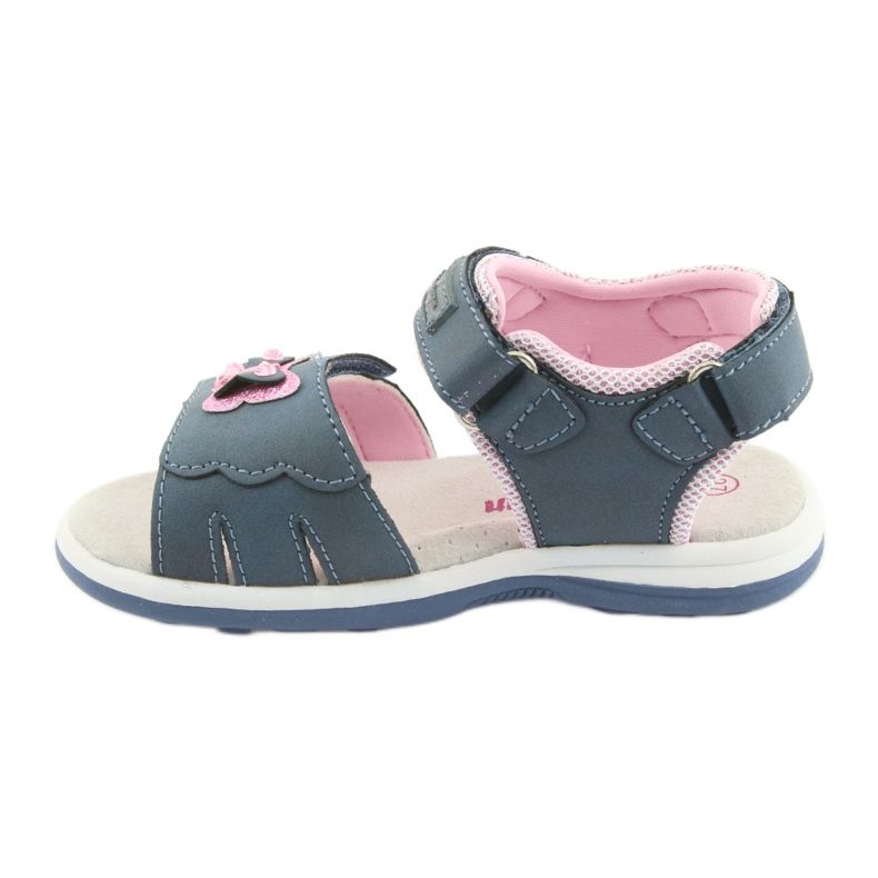 American Club Sandalias de niña American DR09 denim butterfly azul rosado 2 American Club Sandalias de niña American DR09 denim butterfly azul rosado 2