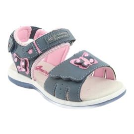 American Club Sandalias de niña American DR09 denim butterfly azul rosado 1 American Club Sandalias de niña American DR09 denim butterfly azul rosado 1