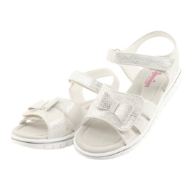 American Club Sandalias de niñas estadounidenses White Pearl GC25 blanco 3