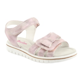 Sandalias con lazo rosa GC25 de American Club 1