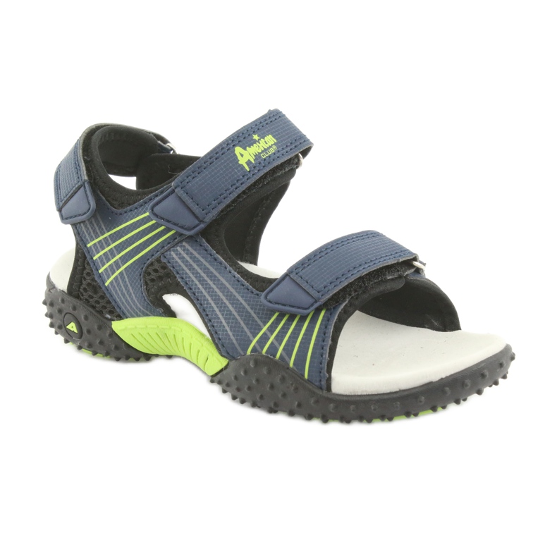 American Club HL16 sandalias azul marino para niño negro verde 1