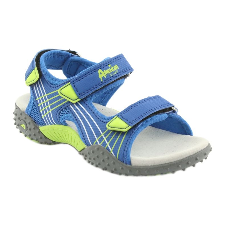 Sandalias para niño American Club HL16 azul / lima verde 1