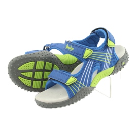 Sandalias para niño American Club HL16 azul / lima verde 4