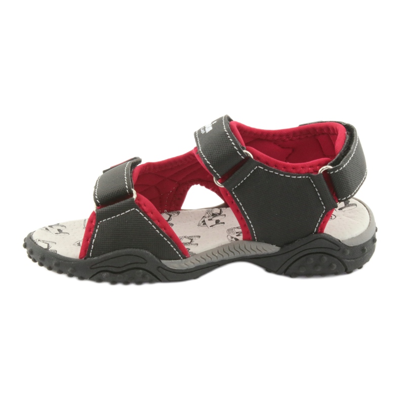 American Club Sandalias Monster Truck HL18 Inserto de cuero negro/rojo 2 American Club Sandalias Monster Truck HL18 Inserto de cuero negro/rojo 2