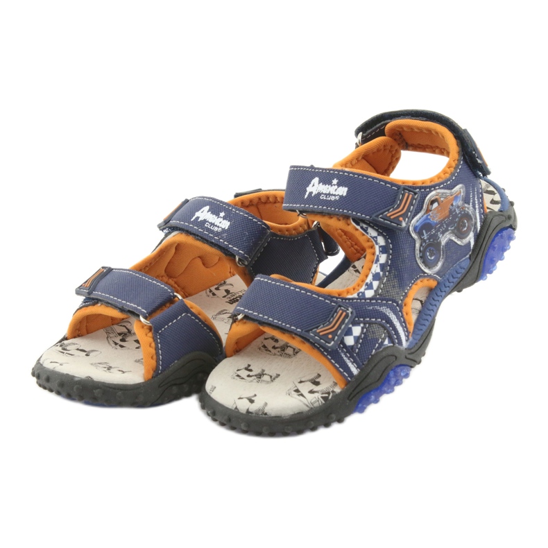 Sandalias Monster Truck American Club HL18 azul marino naranja 3 Sandalias Monster Truck American Club HL18 azul marino naranja 3