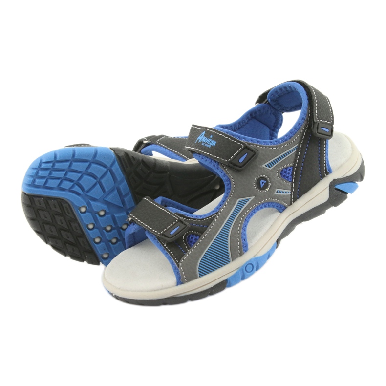 Sandalias American Club RL22 marino / real para niños azul gris azul marino 4