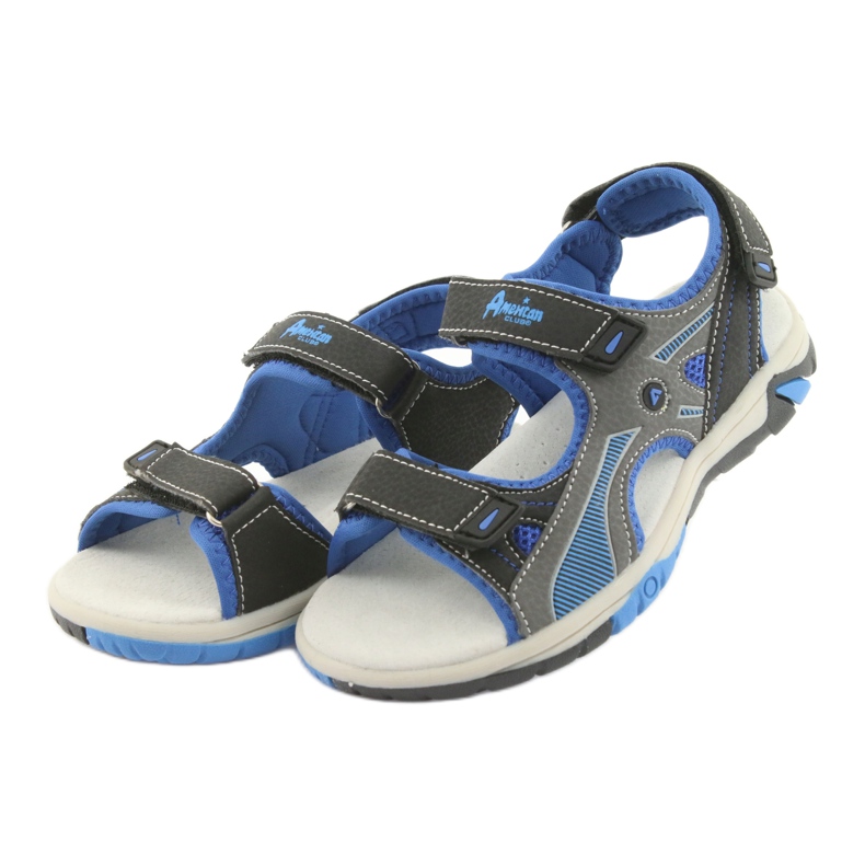 Sandalias American Club RL22 marino / real para niños azul gris azul marino 3