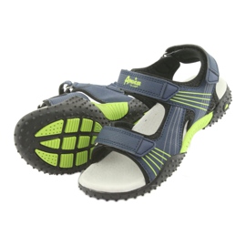 Sandalias niño American Club HL15 azul marino verde 4