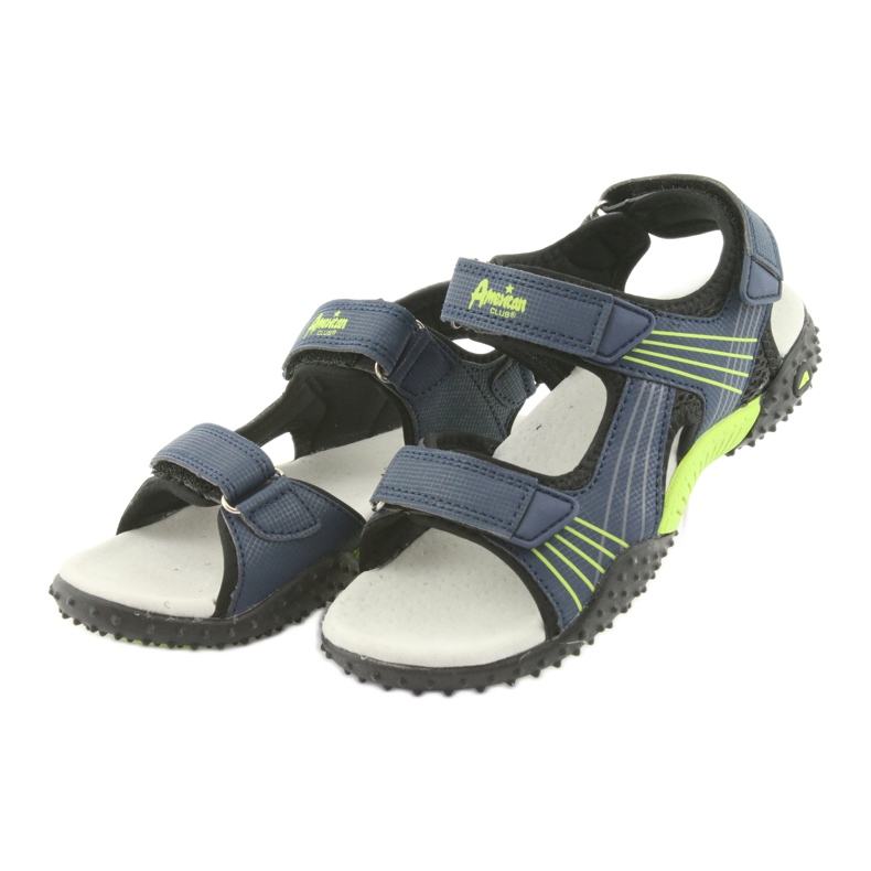 Sandalias niño American Club HL15 azul marino verde 3